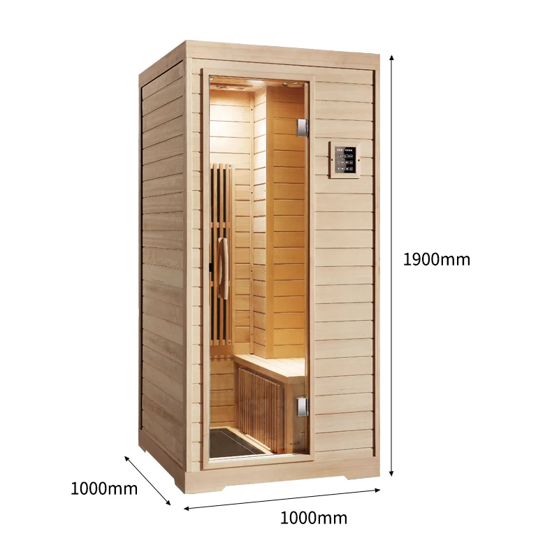 Factory Direct Mini Indoor Wooden Sauna 1-2 Person Home Far Infrared Sauna Room for Health Sauna Vapor