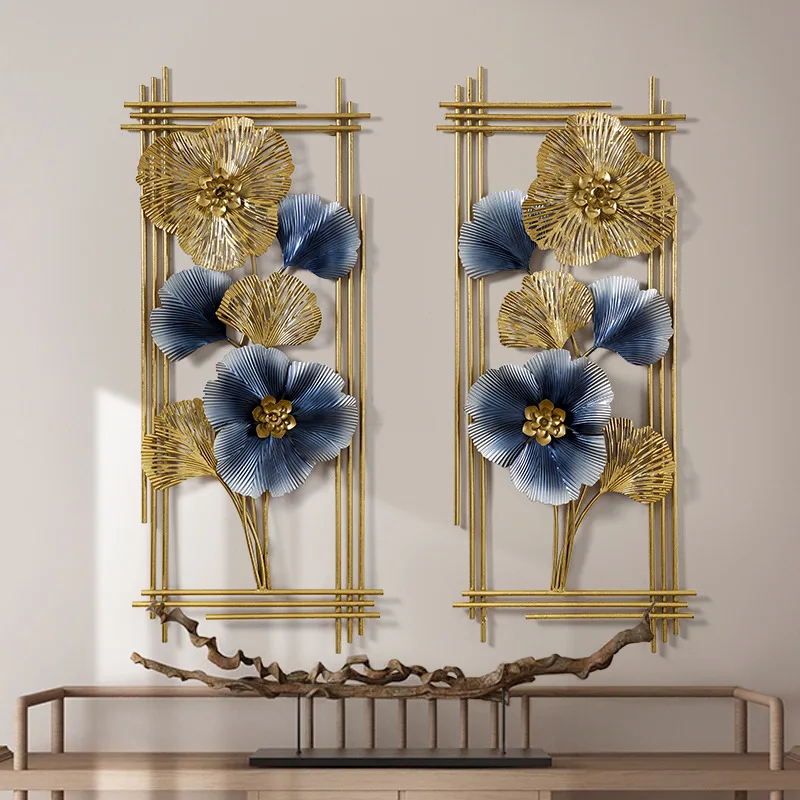 Gold leaves luxury home decor 3D metal wall decoration