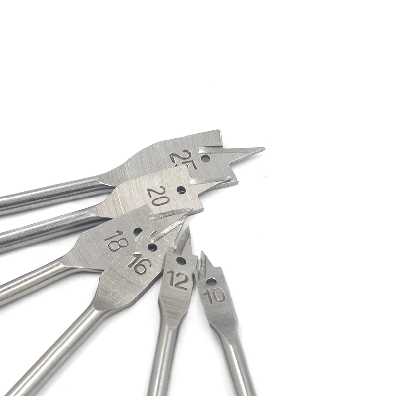 Professional High Carbon Steel Hex Shank Spade Bits Flat Boring Bit Wood Drill Bit Set