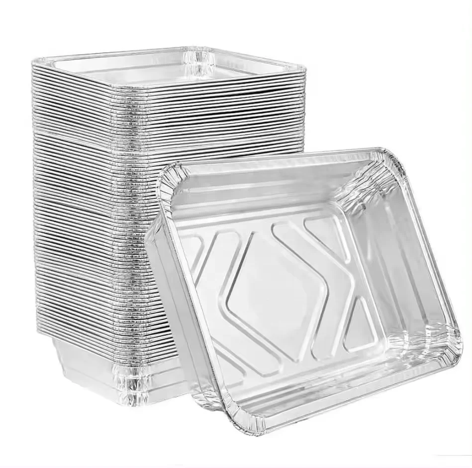 Aluminum Foil Tray/Aluminum Foil Pans/Aluminium Foil Box Disposable Airline Food Trays Foil Container Pack