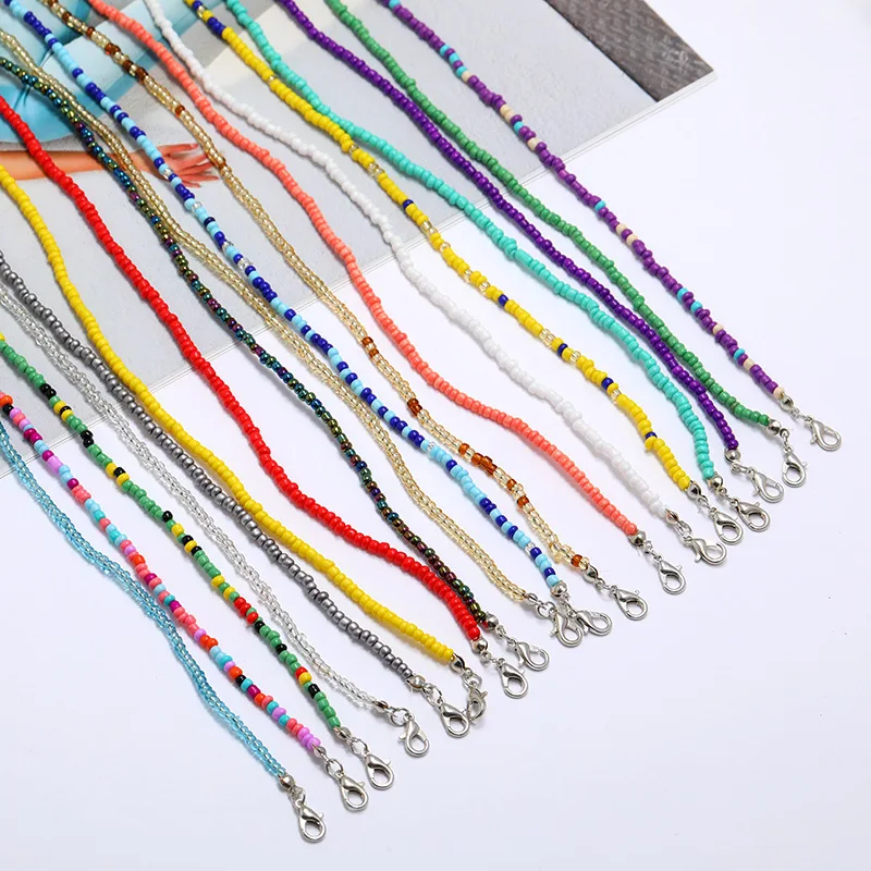 Fashion accessories kids glasses strap anti slip glasses neck strap bead style promotional reading glasses straps