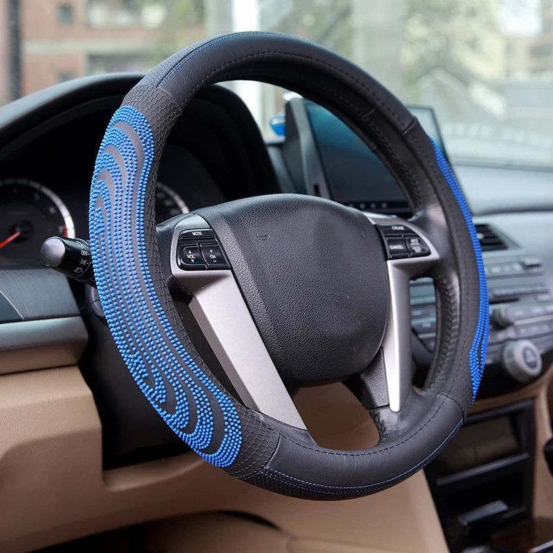 Superior Quality Luxury Genuine Leather Car Steering Wheel Cover Leather Universal