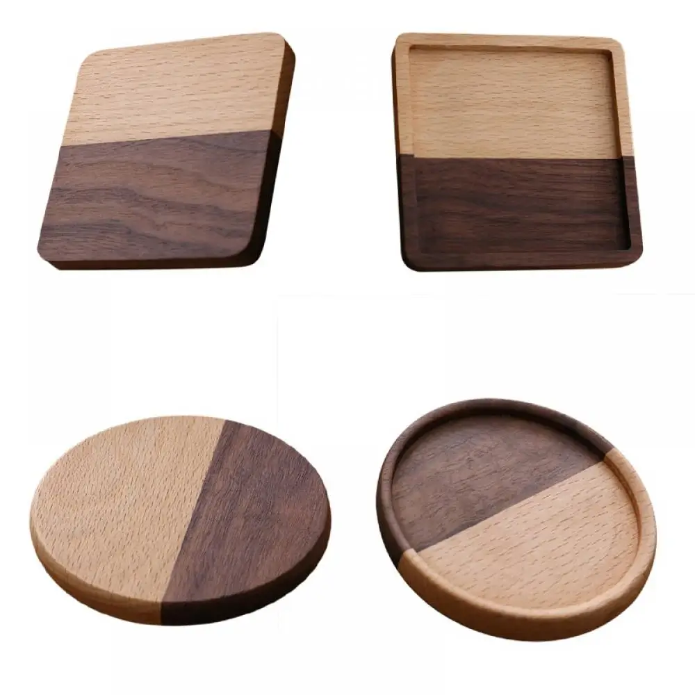 Multicolor stitching-cup coasters for cold and hold drink square and round coasters