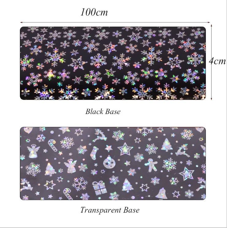 
Nail Christmas series starry sky sticker 100*4cm laser snowflake nail starry sticker DIY decorative nail sticker 