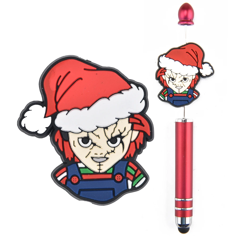 New Design Premiurn 3d silicone focal beads movies the hulk the lord of the rings custom Christmas silicone focal bead flower