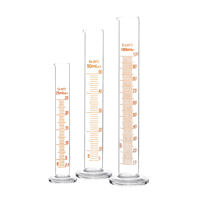 
Advantageous price high temperature processing round glass measuring cylinder 