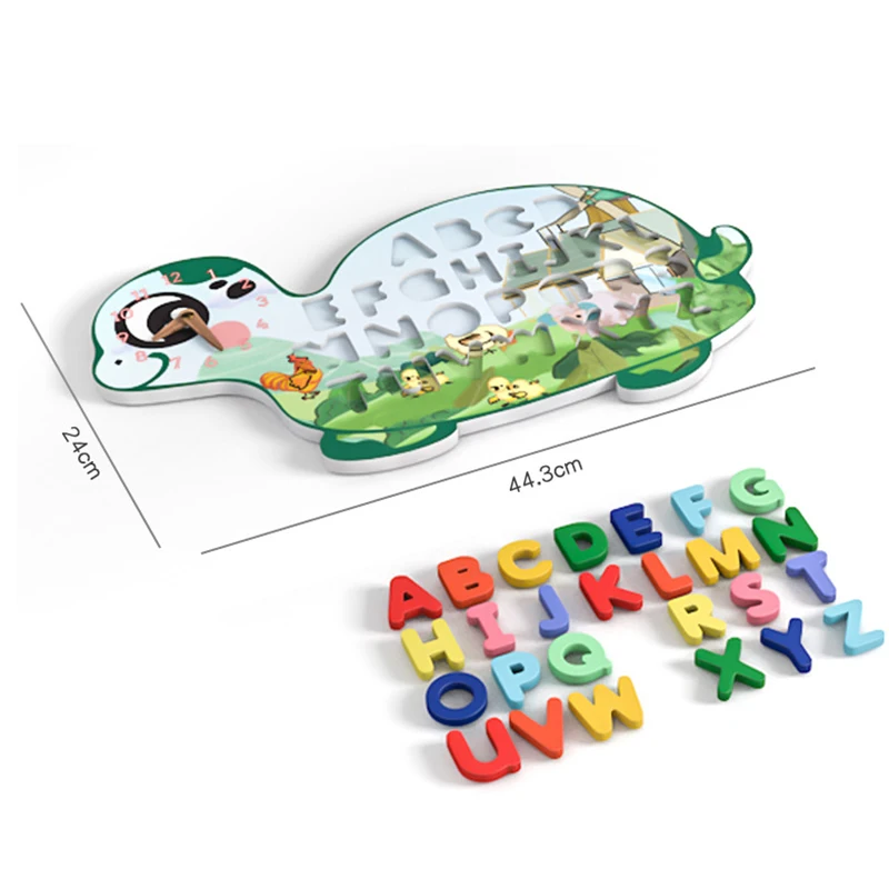 New Arrival  Wooden Fishing Board Early Education Toys Montessori Digital Blocks Puzzle Children Magnetic Mosaic Matching Game