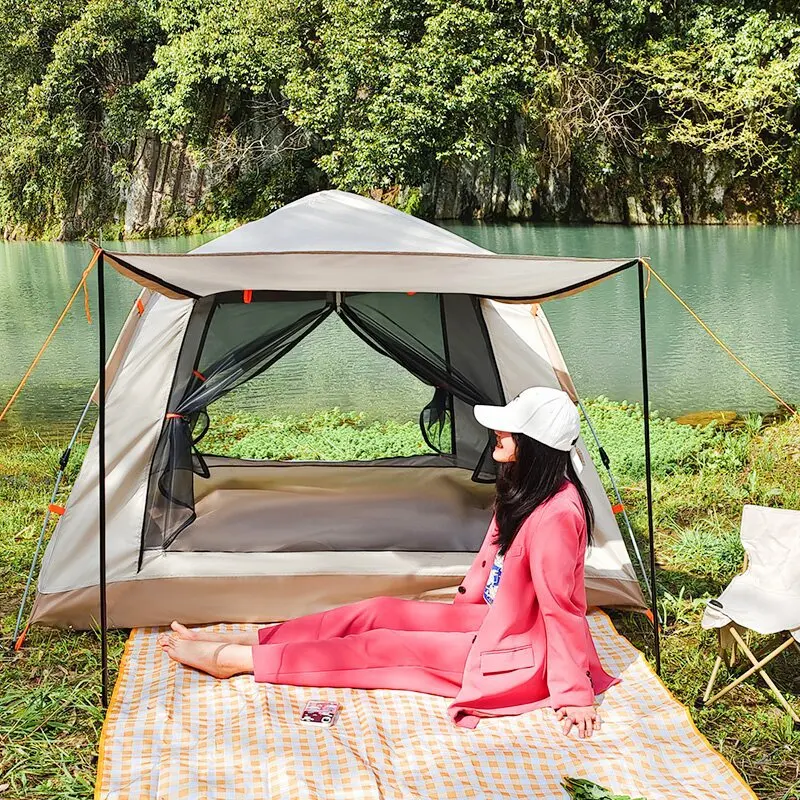 Tent manufacturers wholesale camping beach tents camping outdoor waterproof automatic tent with moisture-proof pad