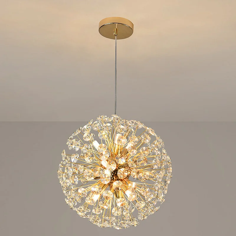 2024 Новая современная роскошная люстра в стиле одуванчика G9 хрустальная подвесной светильник для ресторана освещение гостиной столовой