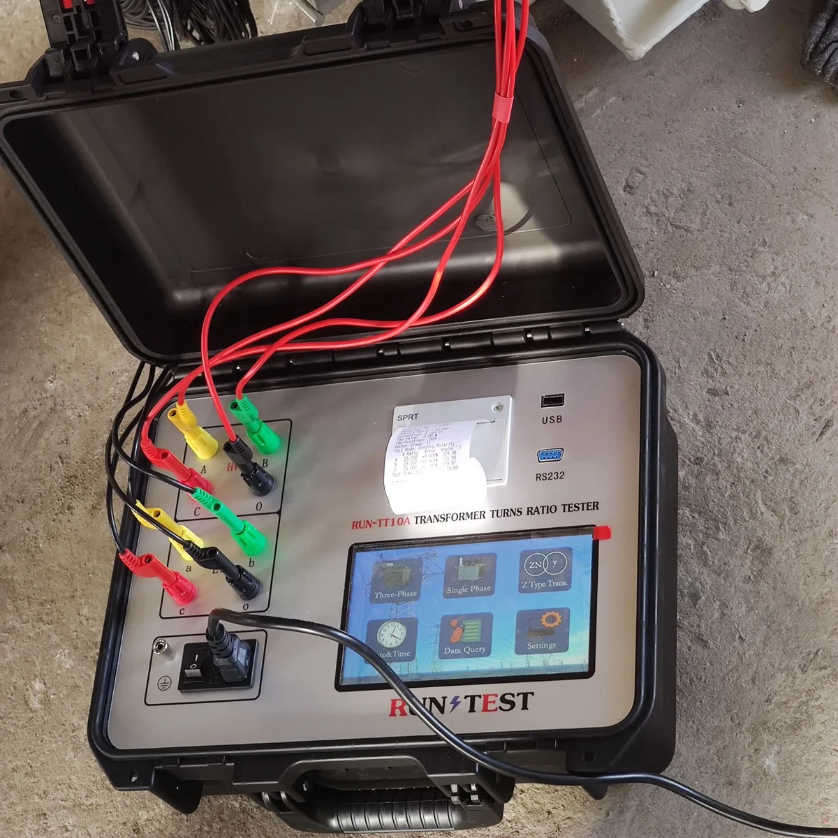 Automatic Digital TTR Meter Turns Ratio Test Equipment Portable 3 Phase Transformer Turns Ratio Tester