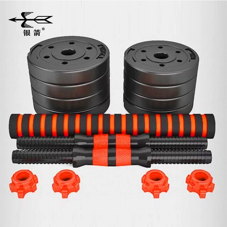 Certificated Black Round Cement Dumbbell Environmentally Friendly Adjustable Dumbbells Cement Weights