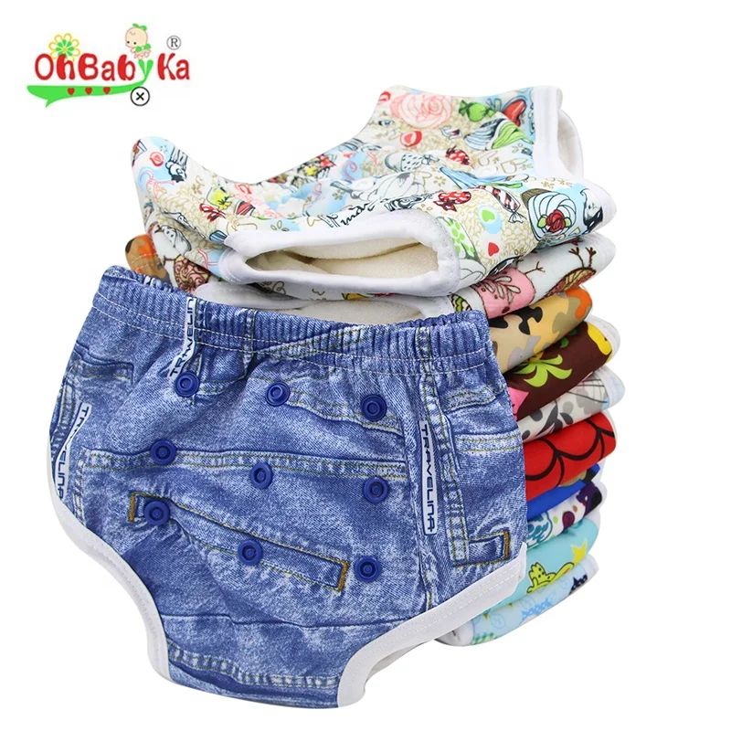 Ohbabyka Wholesale Factory China Baby Bamboo SNAP-ON Training Pants
