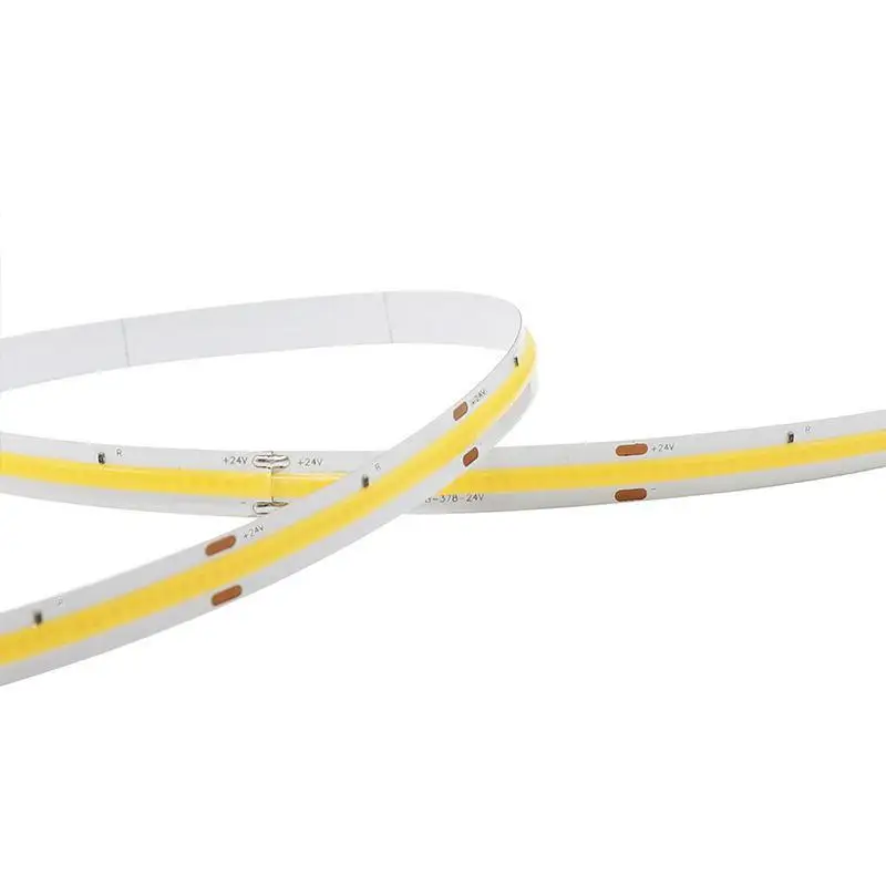 Высокая яркость на возраст 6, 8, 10 мм ширина 16.4ft/5m cob компании mlight, работающая при напряжении свет dc12v/24v bande led Тира светодиодный cob