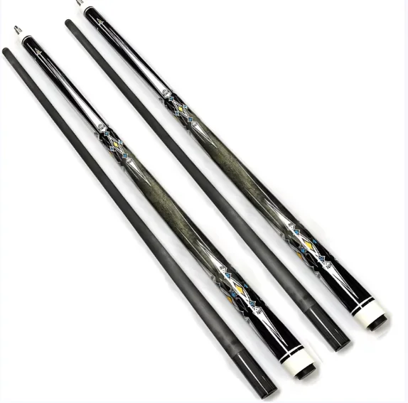 High Quality 1/2-PC Carbon Fiber Handmade Pool Cue Billiard Cue Steel-Joint Brass-Joint Maple-Butt 10mm Leather Protectors
