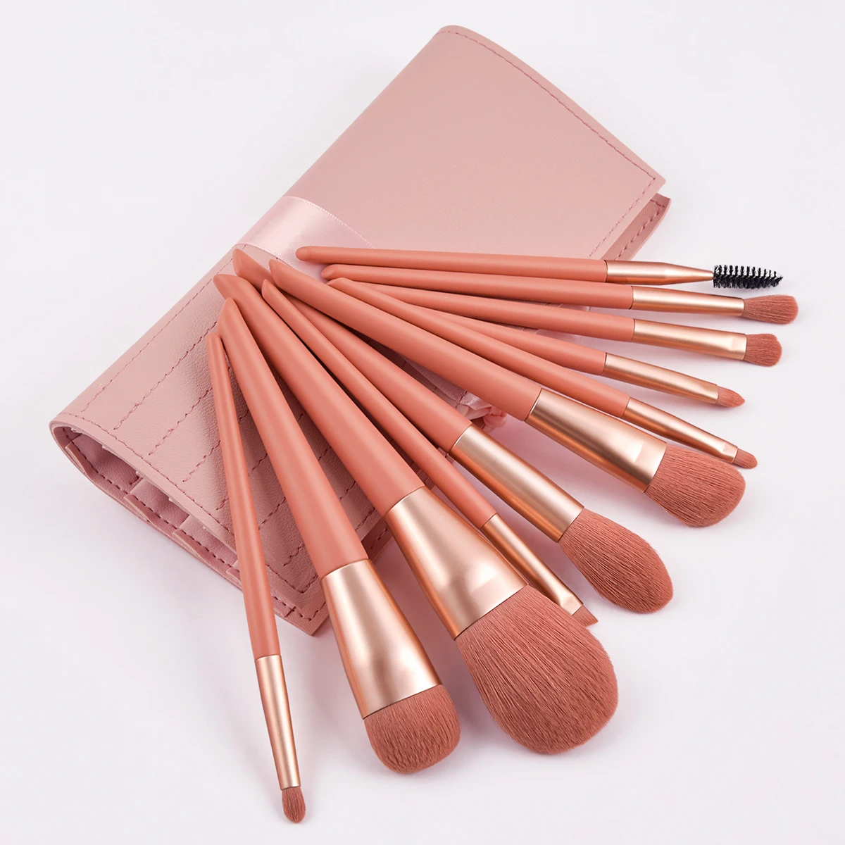 OEM pink private label makeup brushes luxury vegan makeup brushes custom logo makeup brushes