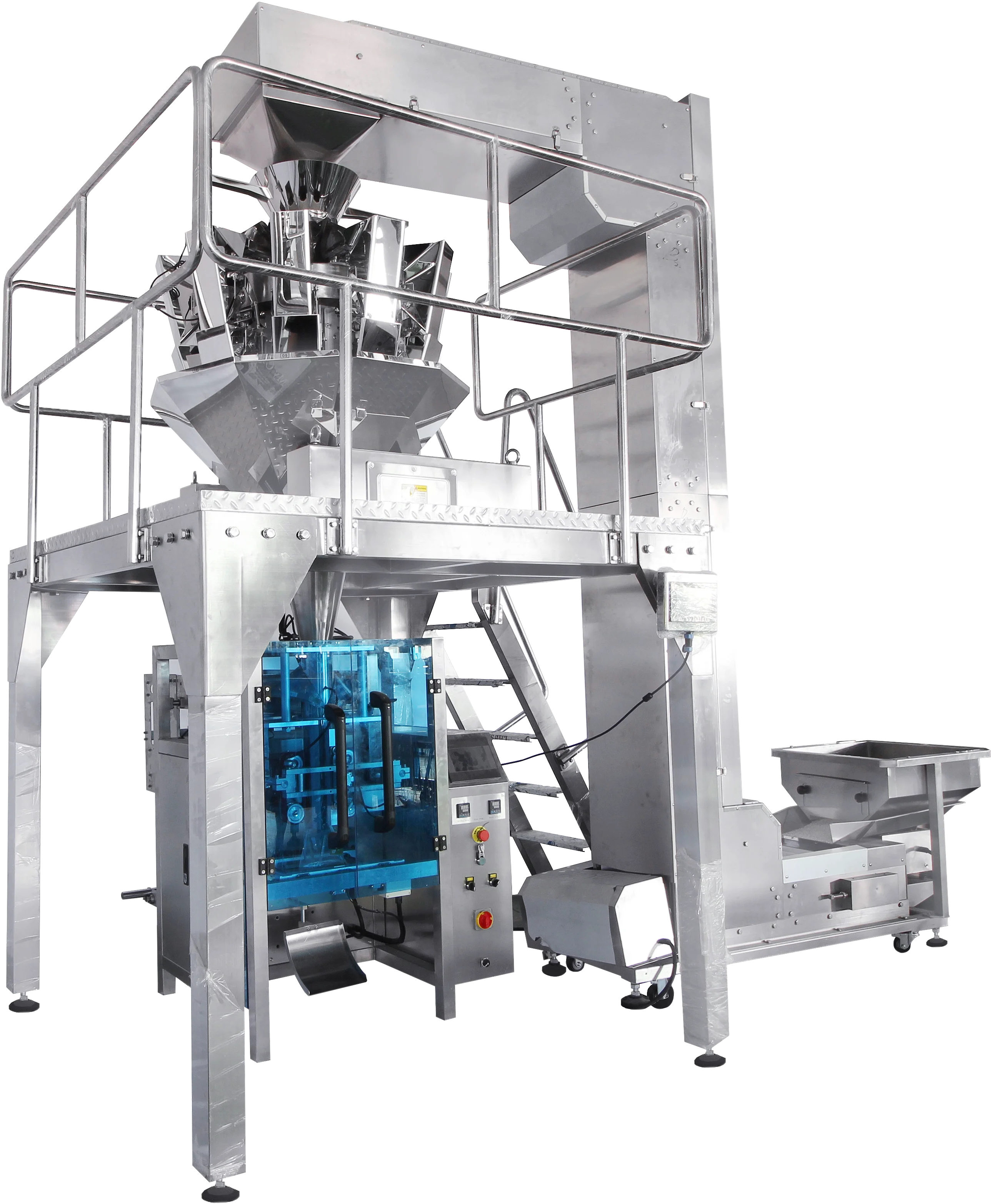 
10 Heads Weighing Oil Stick Snack Meat Dimple Filling Sealing Packaging Machine 