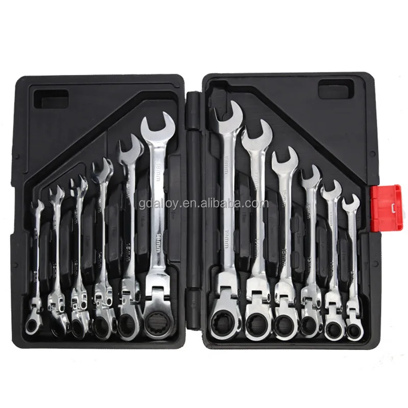 14PCS Cheap Manufacture Box Chrome Vanadium Heavy Duty Professional Tools Combination Spanners Wrench Set