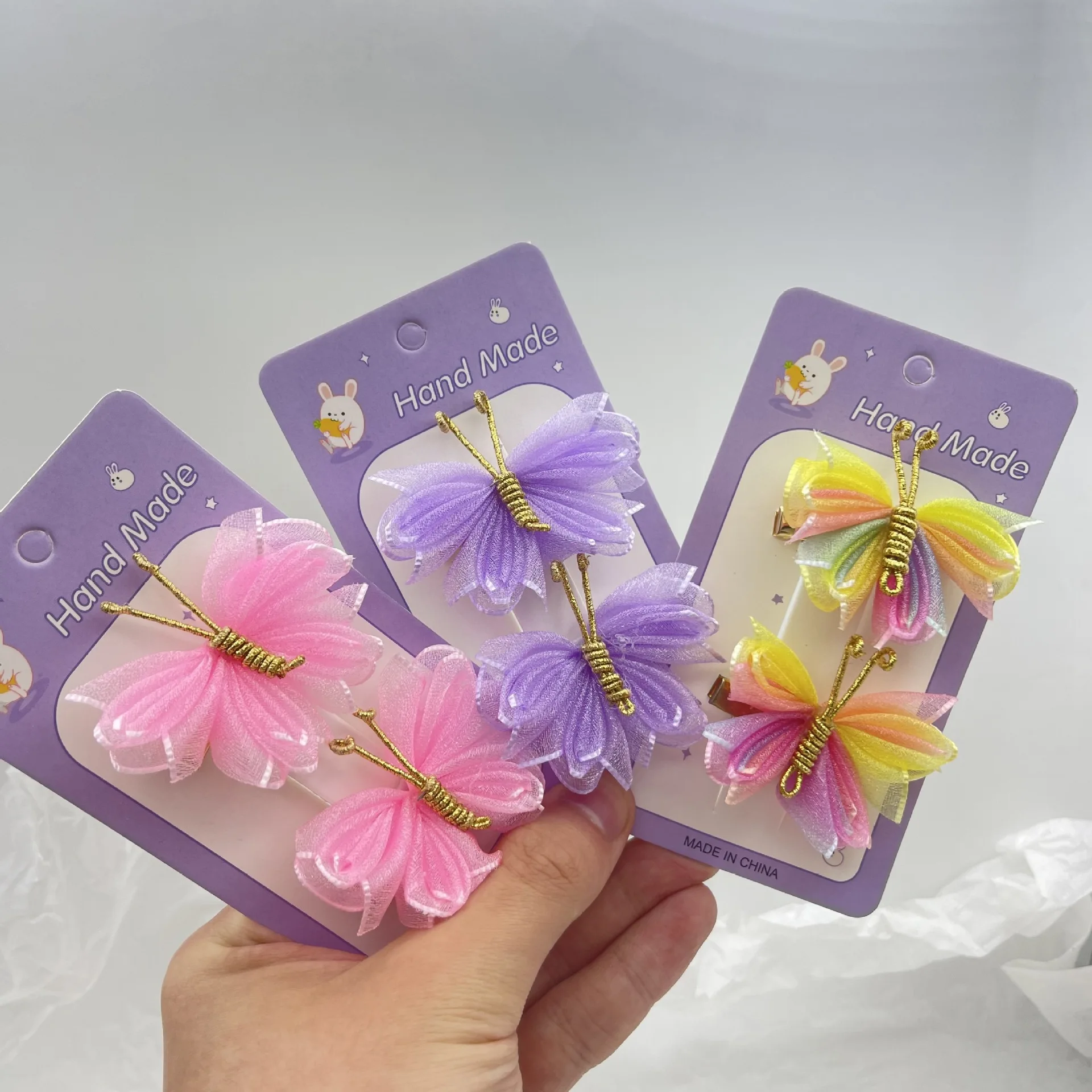 Wholesale Colorful Butterfly Hair Clips for Women and Girls Hair Accessories