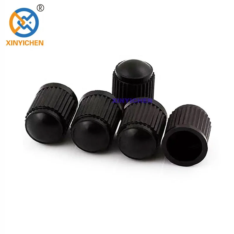 Plastic tire valve stem caps black with rubber O-ring seal universal tyre stem covers fit car,SUV,Truck,Motorcycle,Bike