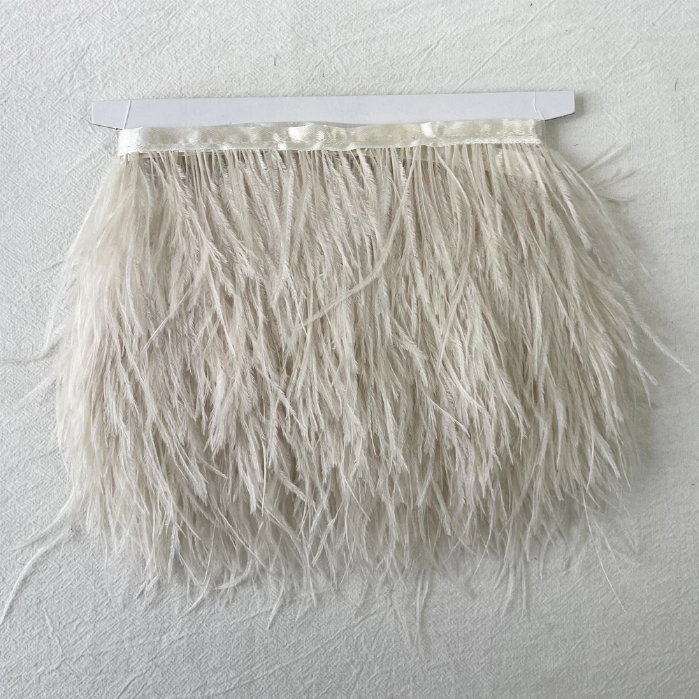 Meters 10 Yards Trim Dyed Fringe Ostrich Feather Lace Trims For Handbags Garment