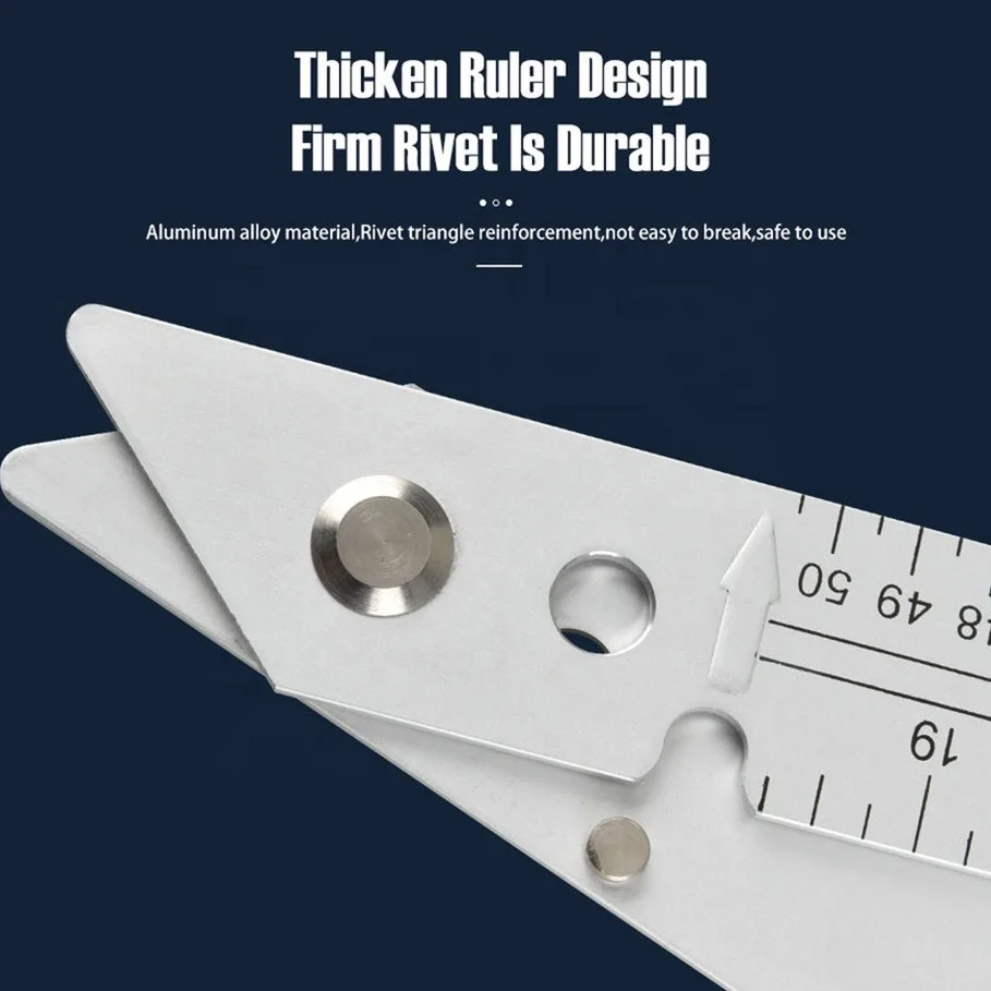 JDSR Woodworking Easy to Operate Aluminum  Folding triangle ruler