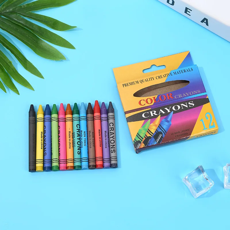 Cheap Set Colored Crayons With Custom Logo