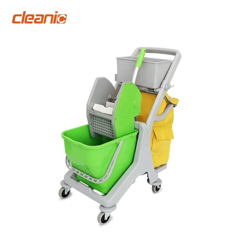 Premium quality janitorial supplies office toilet mini single mop wringer cleaning trolley with refuse bag
