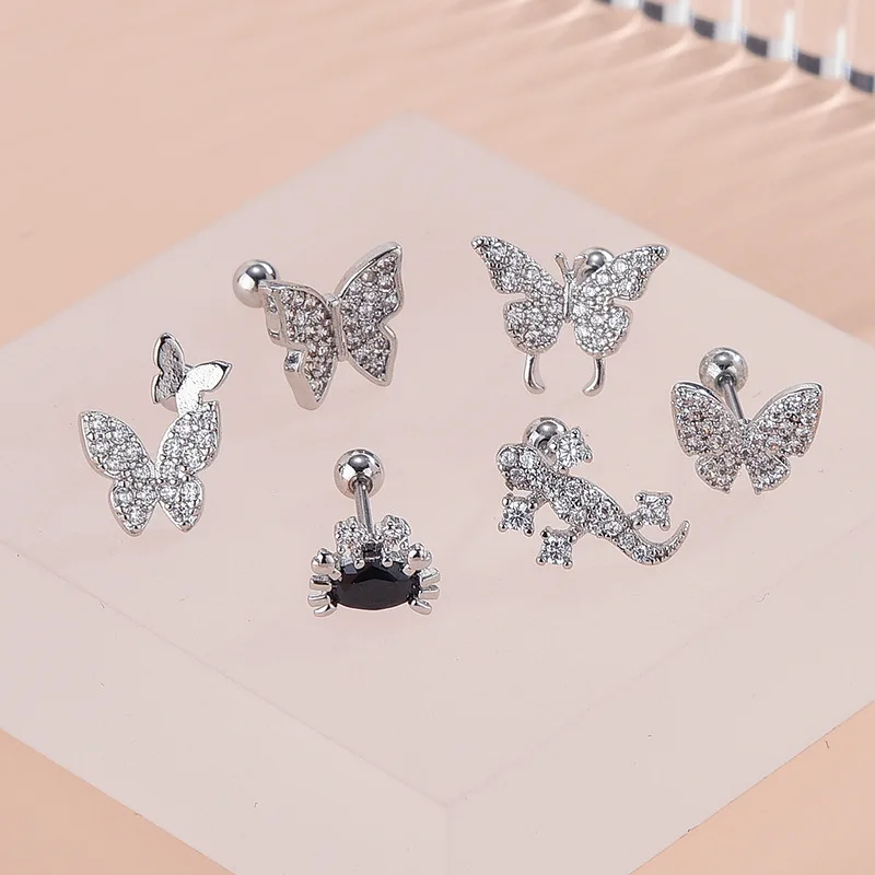 Simple Spiral Stud Earrings Stainless Steel Geometric Stud Earrings For Women Men Fashion Jewelry Piercing Jewelry