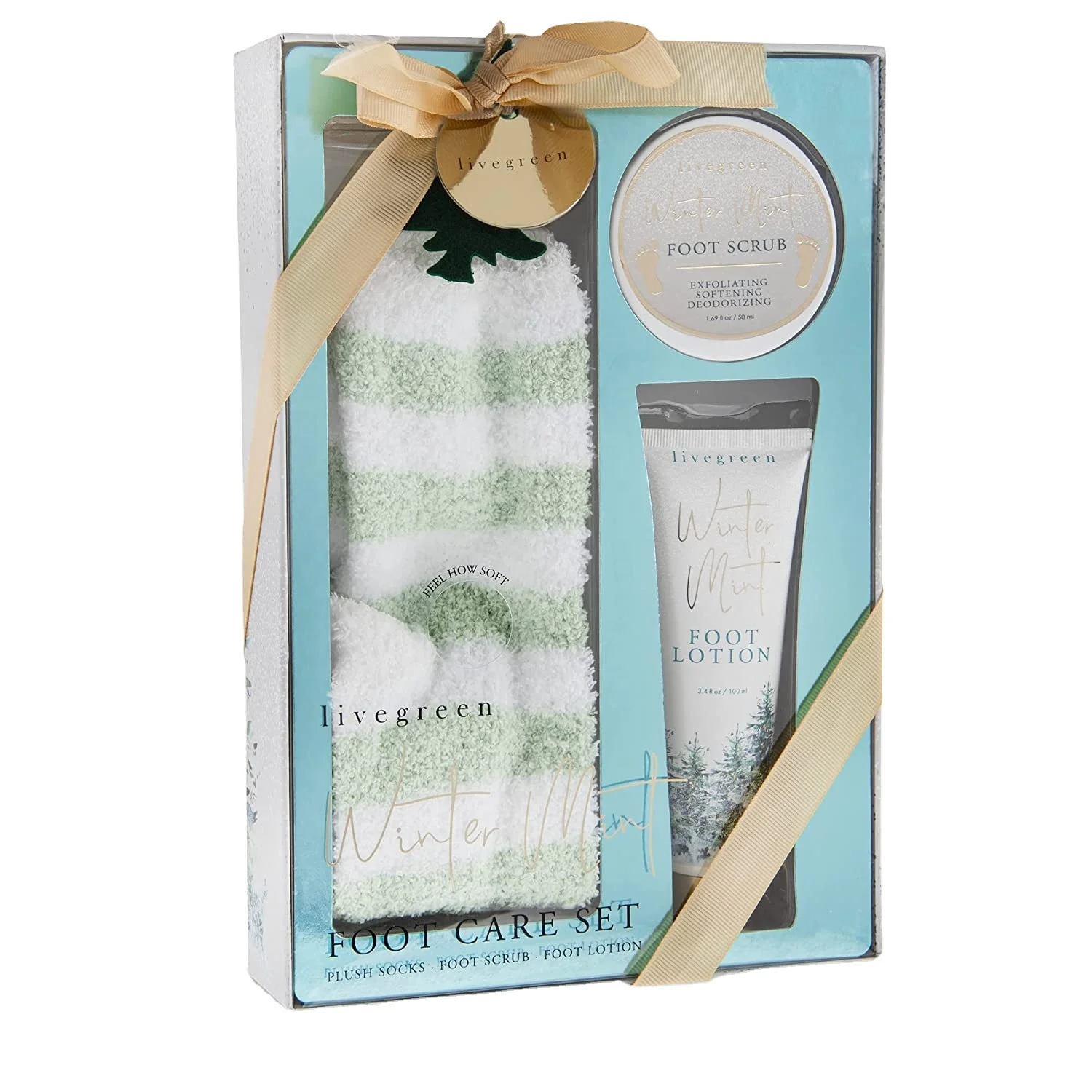 Bath and Body Gift Set  Foot Spa Set with Fuzzy Socks Lotion and Scrub