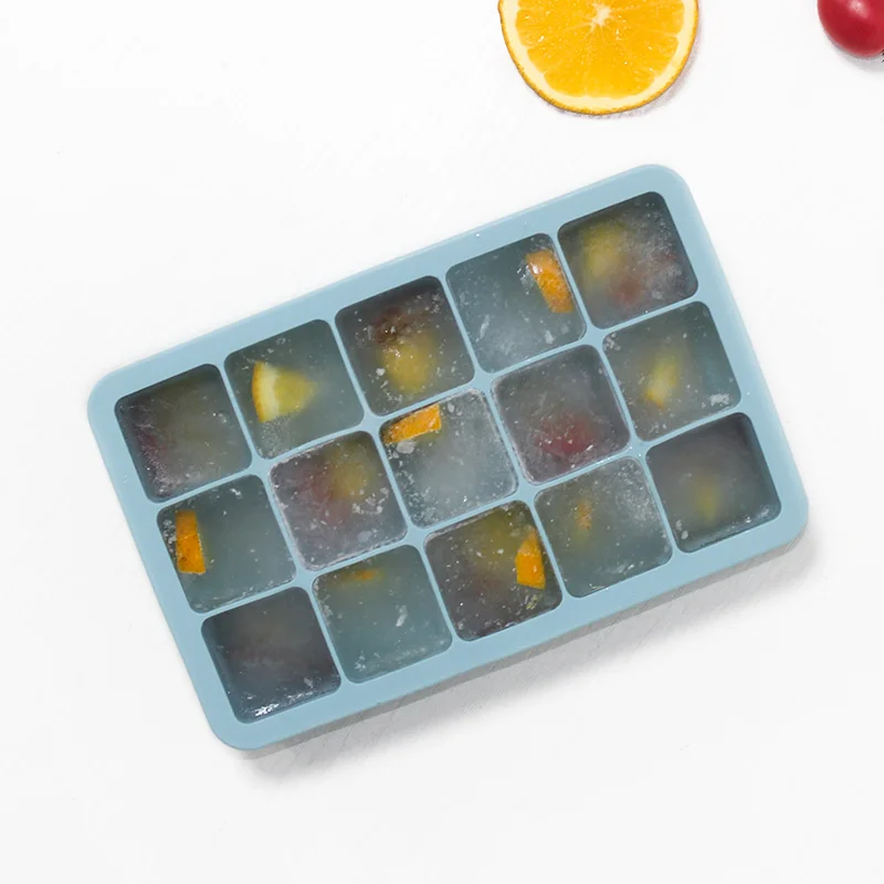Eco-Friendly Big Kitchen Ice Cube Molds Letter Custom 15 Silicone Ice Cube Tray