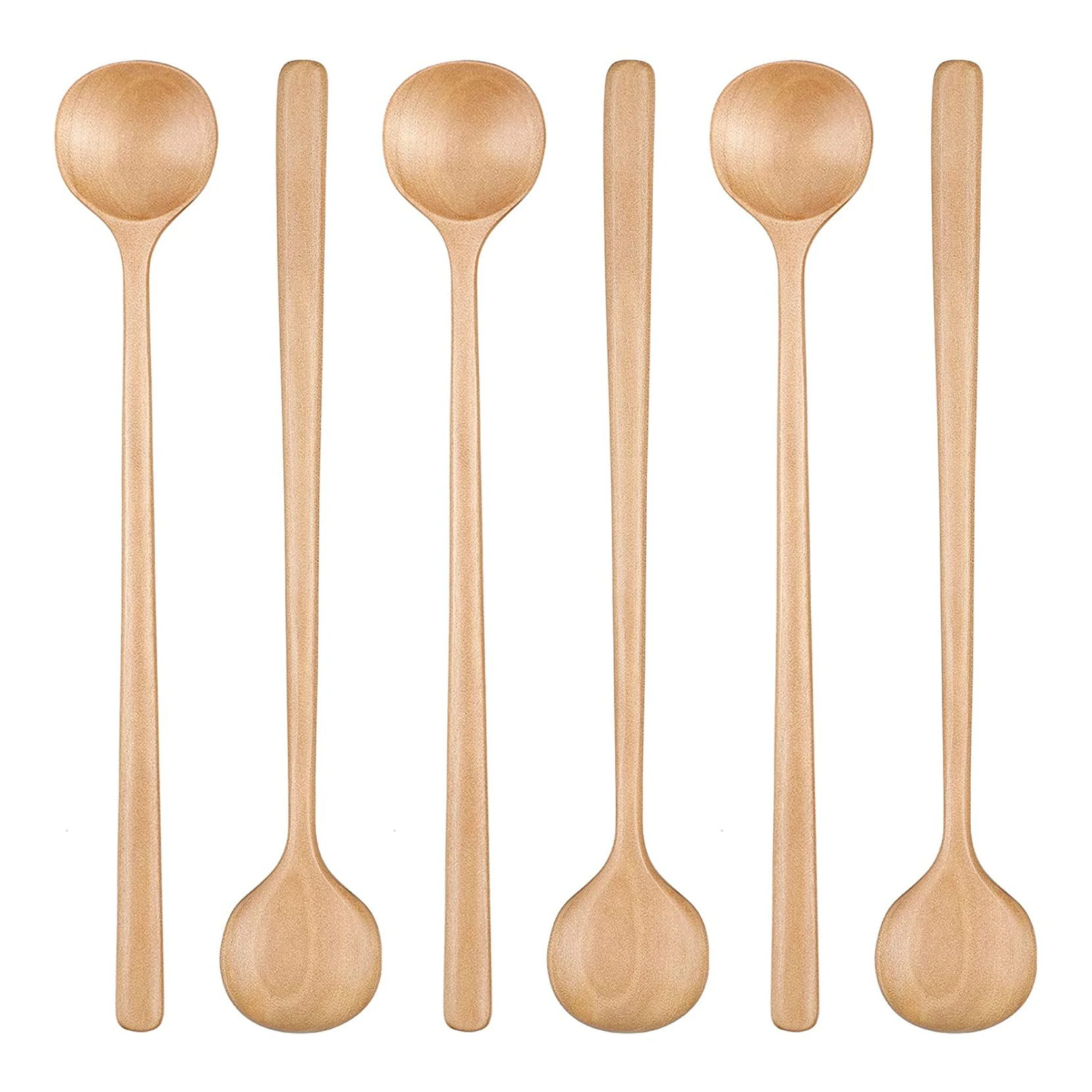 6 шт. деревянные ложки с длинной ручкой ложки в Корейском стиле ложки для варки и перемешивания кухонная утварь