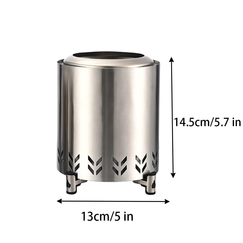 wholesale 5 Inch Tabletop Fire Pit Stainless steel smokeless firepit fire pits wood burning outdoor Camping Stove for Outdoor
