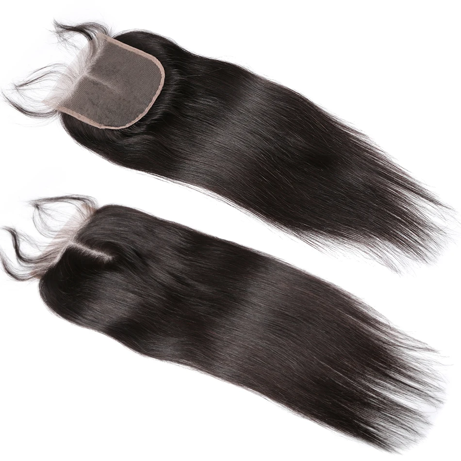 
Rosabeauty Peruvian Virgin Straight Lace Closure 5X5 Human Hair Lace Closure Bleached Knots Middle/Free Part Top Closure 