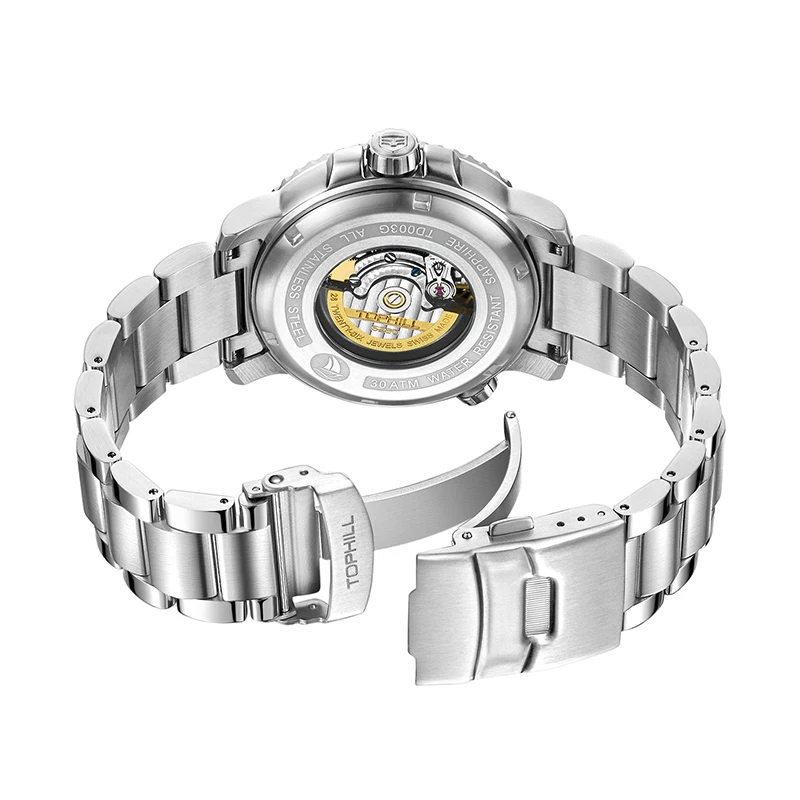 Luxury Custom Logo NH35 Movement Stainless Steel Luminous 30atm Waterproof Men Wrist Dive Diver Automatic Mechanical Watches