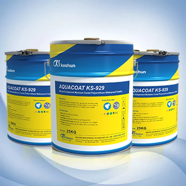 KS-929 влаги вылечить гибкий Экологичные полиуретановое водонепроницаемое жидкое резиновое покрытие для крыши