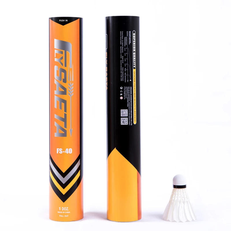 Класс A гусиное перо Волан для бадминтона фабричная поставка OEM доступный 2 слоя из пробкового дерева из утиных перьев для турнир обучение