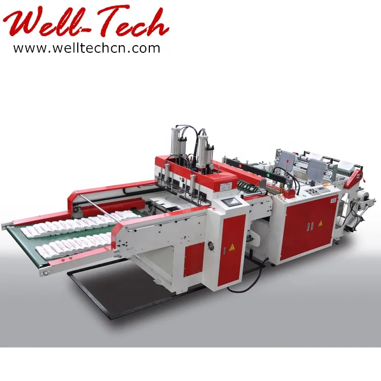 Economical Cheap Small Plastic LDPE HDPE PE Polyethylene Bag Polybag T-shirt Shopping Bag Heat Sealing Cutting Machine Price