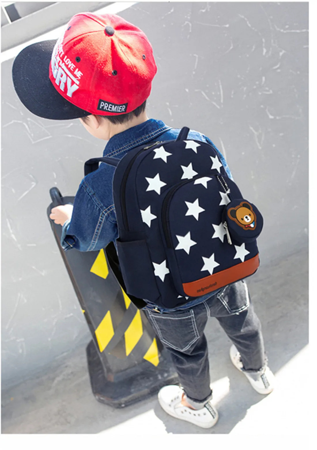 Fashion Star Bear Design Kindergarten Backpacks School Bags Wholesale Mini Cheap Kids Backpacks