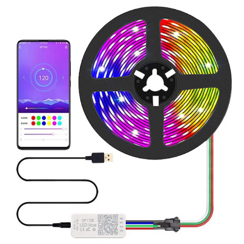 USB-Лента светодиодная с управлением через приложение 5 в пост. Тока