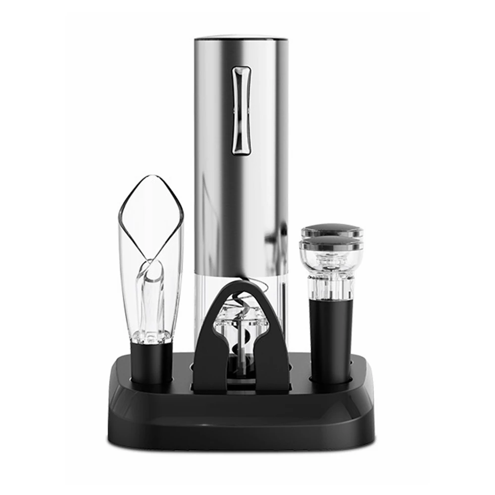 Custom logo Dry battery electric wine bottle opener gift set