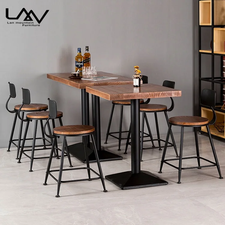 Classical Metal Dining Set Chaise Restaurant Furniture Dining room Table and Chair Sets Coffee Set