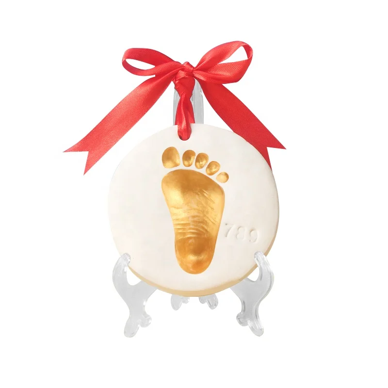 
 High Quality Custom DIY Newborn Baby Hand And Foot Print Souvenir Clay  