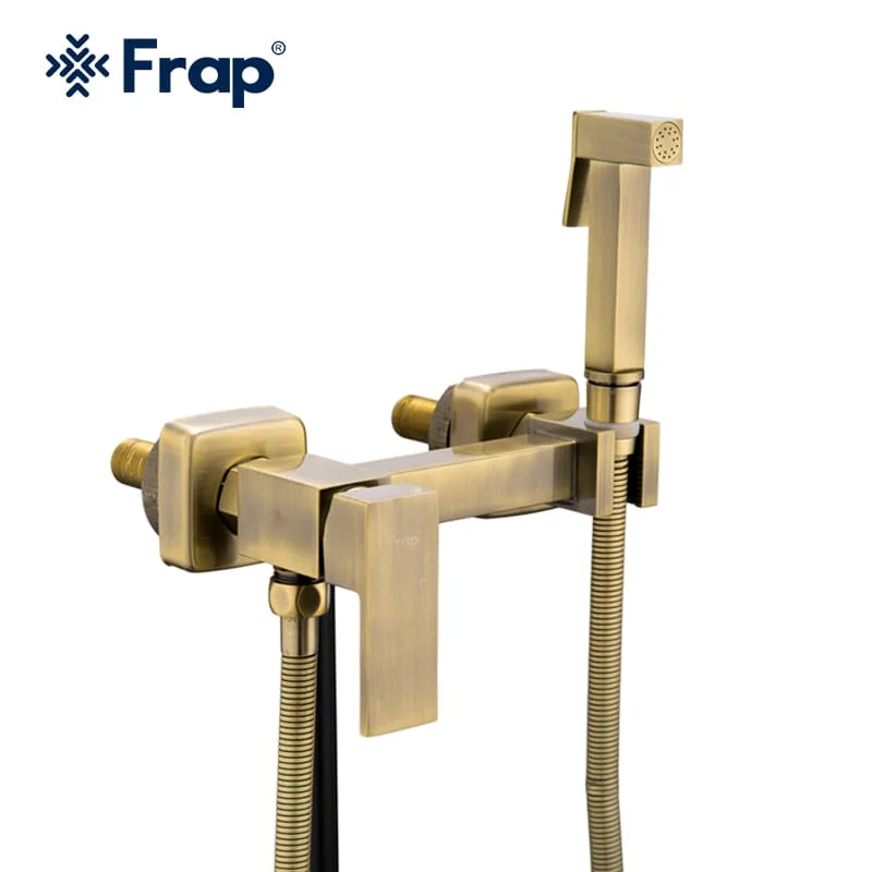 Frap Hot Sales Portable Jet Fresh Water Shower Holder Set Brass Hand Stattaf Toilet Bidet Spray F7504-4
