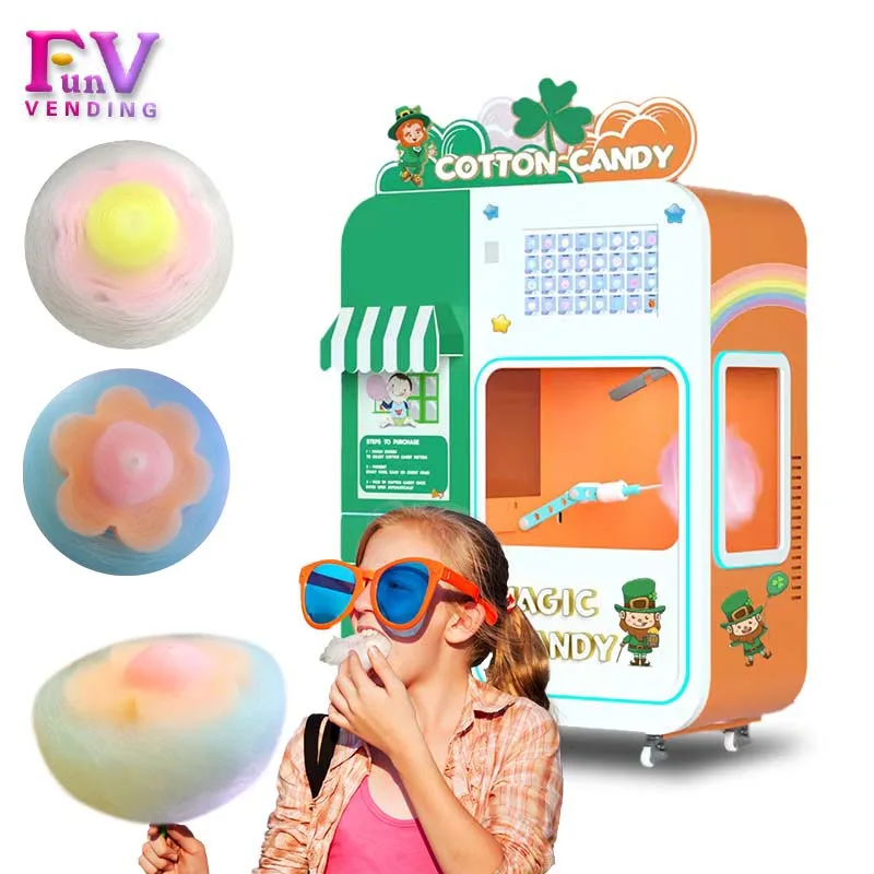 Free custom designed cotton candy floss machines for sale at low prices Vending machines suitable for all areas