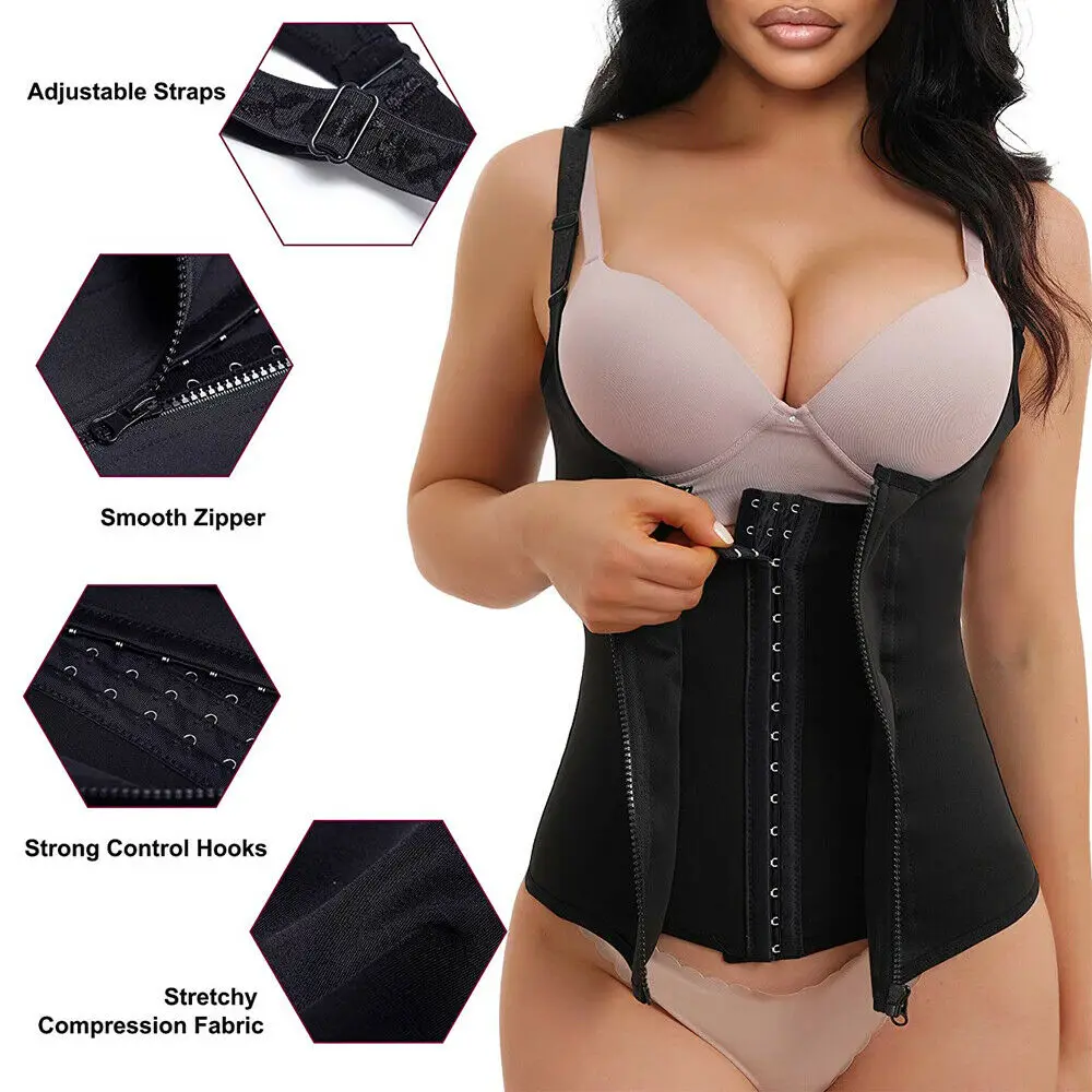 High Quality Women Burn Fat Sauna Sweat Vest Waist Trainer Shaper Tummy Control Shapewear