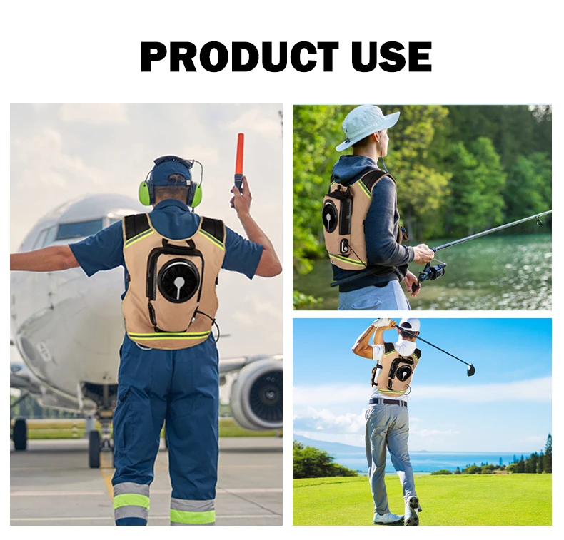 Working in The Heat Jacket Rechargeable Air Conditioning Vest Cool Clothes for Hot Weather with Pockets Jacket