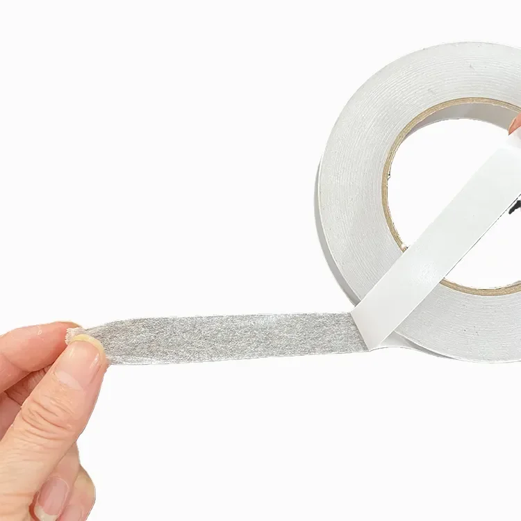 Double Sided reusable acrylic adhesive White release paper super strong easy tear transparent Thin Industrial Tissue paper Tape