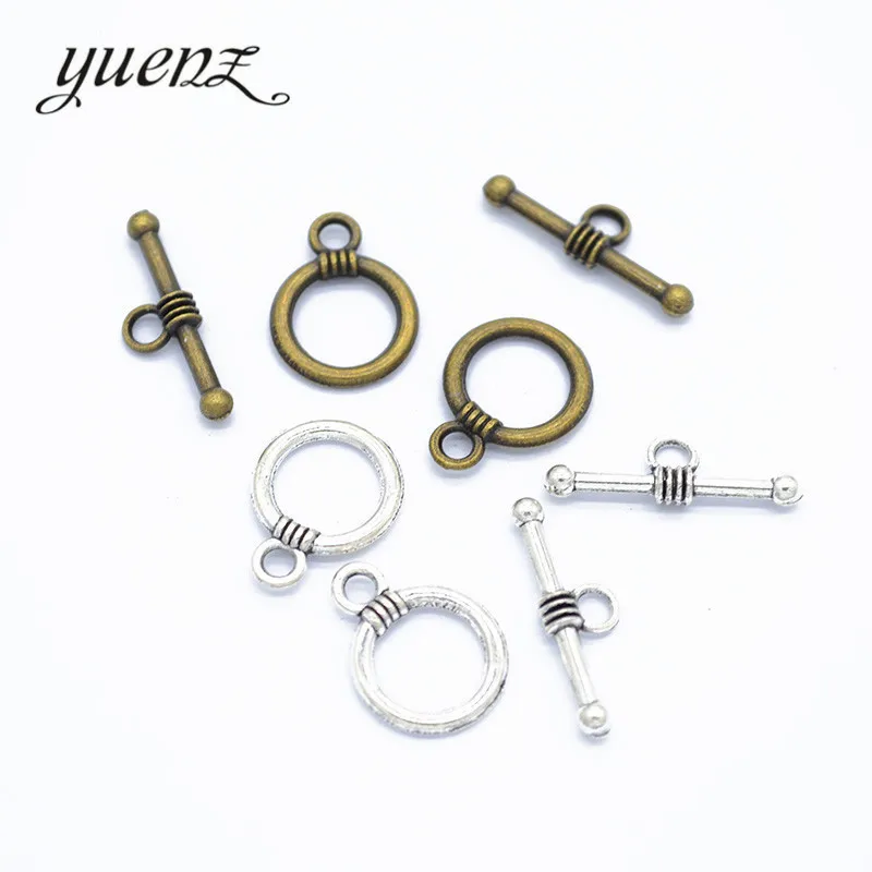 YuenZ Antique Silver Round-shaped OT Toggle Clasp Metal Fastener Bracelet For Jewelry Making DIY Accessories V212