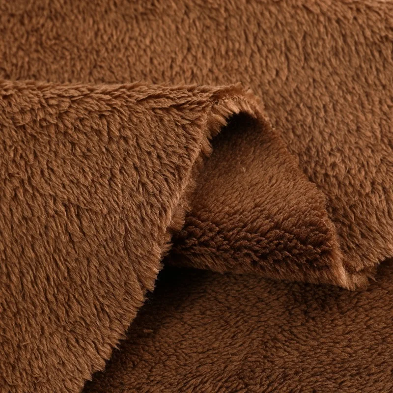 100% Polyester Soft Knitted Shu Velveteen Fleece Sherpa Fabric Blanket Plush Toy Blanket and Cloth Fabric