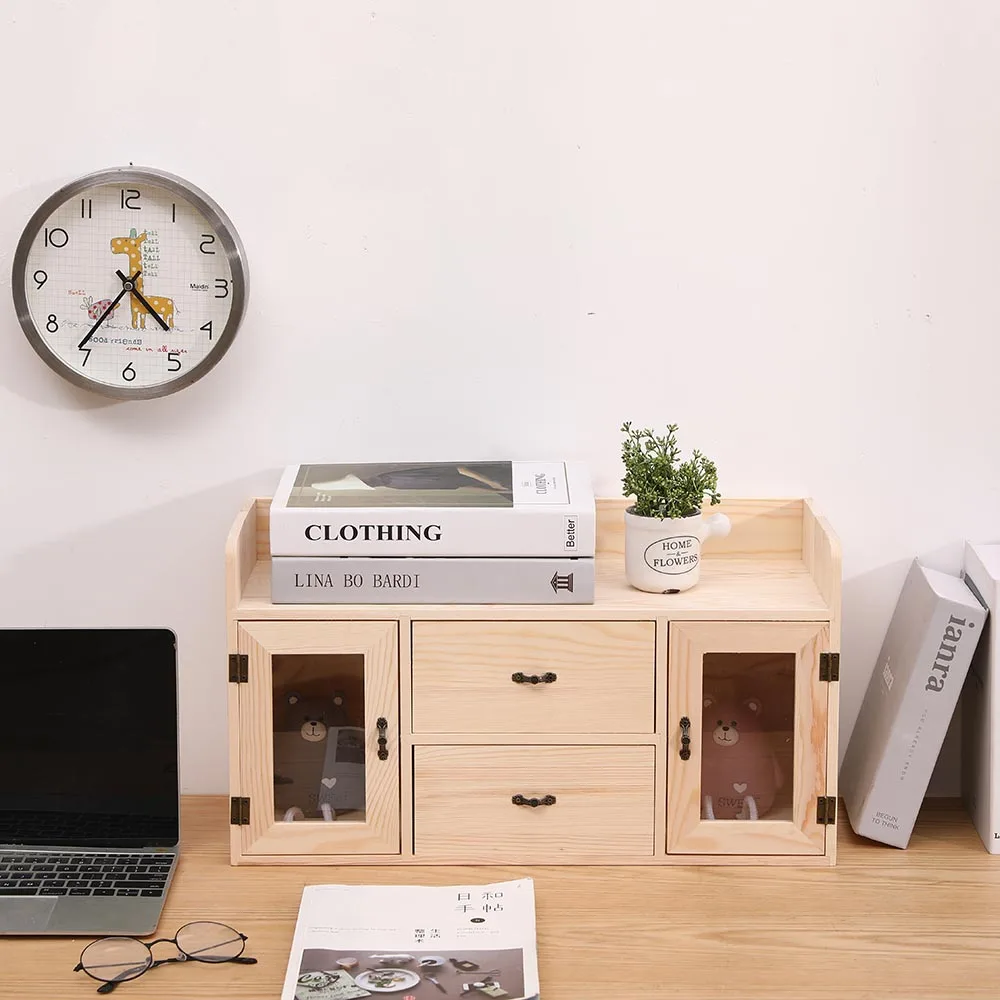 Amazon wooden convenient portable mini desk storage accessories best selling wood desktop office organizer